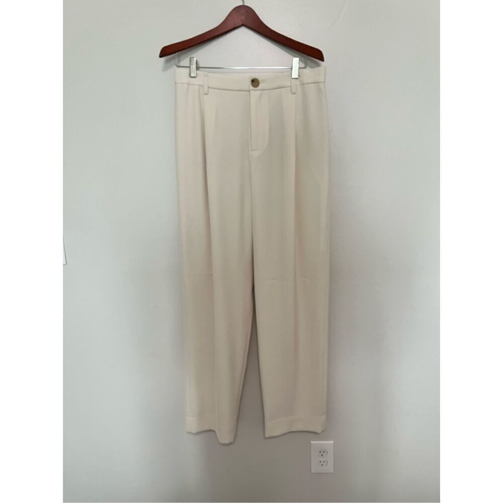 Vince Cream Single Pleat Classic Trouser Pant sz 10 NWT from The Real Real